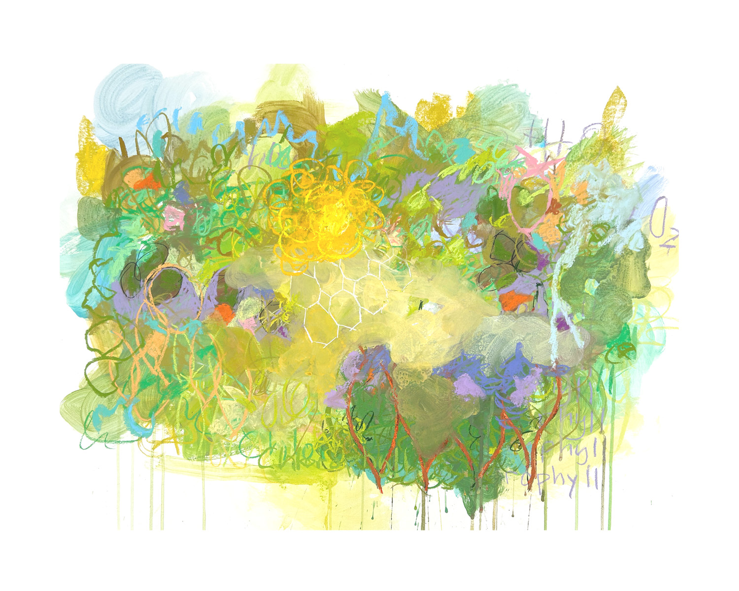 chlorophyll bouquet painting